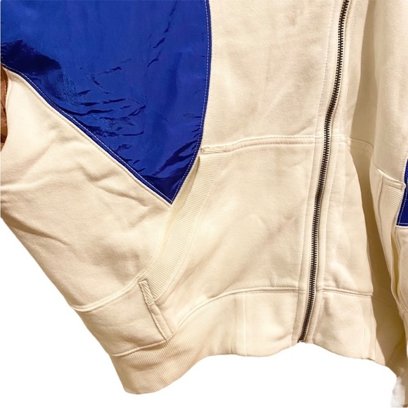 Free People Movement Hot Track Stripe Varsity Jacket Size L in Ivory Combo NWT - Picture 8 of 14